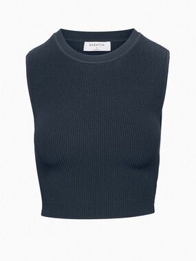 Aritzia Babaton Black Knit Muscle Tank